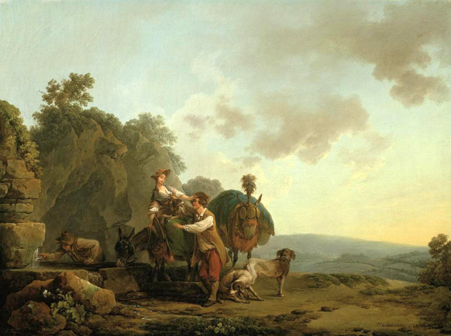 travellers at a well'